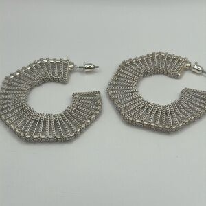 Silver chain earrings